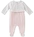 absorba Baby Girls Footie, Vanilla/Pink, 0-3 Months