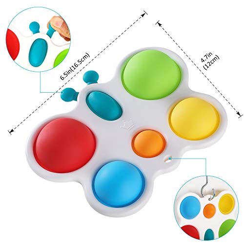 Baby Silicone Dimples Toys, Brain Teaser Simple Sensory Toys for Toddlers, Silicone Flipping Board Toys, Early Educational Fidget Toy for Kids, ADHD Fidget Toys Stress Relief Hand Toys Gifts