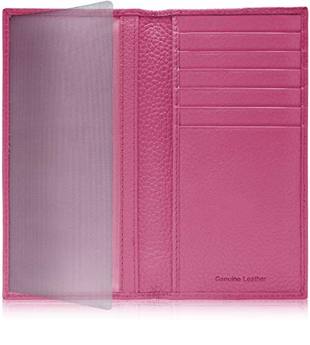 Genuine Leather Checkbook Cover For Women & Men - Checkbook Holder Check Book Covers For Duplicate Checks Card Wallet RFID - Thumbnail 6