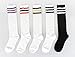 STYLEGAGA Women's Casual Knee High Socks (One Size : XS to M, Triple Stripe Asst-5P)