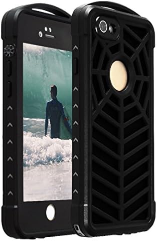 iPhone 6/6s 100% Waterproof Case, YMCCOOL Full Body Rugged Case IP68 Certificated With Clear Sound Exlusive Design Shock Dirt Snow Proof Spider Case For Apple iPhone6/6s 4.7'' (Black)