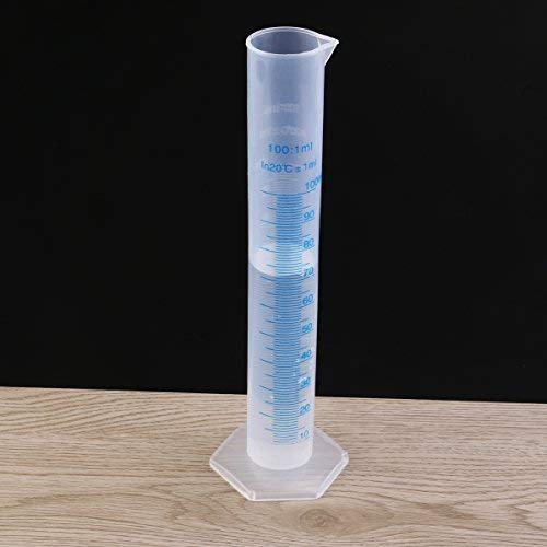 Pixnor 100ml Transparent Plastic Graduated Cylinder - Thumbnail 2