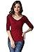 Amstt Women 3/4 Sleeve Ruched Waist Classy V-Neck Casual Blouses Tops Shirts