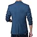 VOBAGA Men's Slim Fit Casual One Button Suit Blazers Blue XXXL
