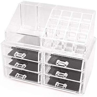 Amazon Com Clear Cosmetic Makeup Case Holder Drawers Jewelry
