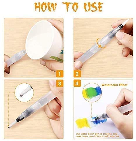 120 Colors Dual Tip Brush Marker Pens, 0.4 Fine Tip Marker Pens and Watercolor Brush Highlighter Pen Set for Sketch Book Coloring Book Note Taking Writing Planning Art Project