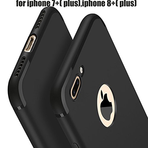 CaseHQ iPhone 7 plus (5.5") Case, iPhone 8 plus (5.5") Case,[Ultra-Thin] & [Soft touch] Premium Matte TPU rubber Protect Cover for iPhone 7/8 plus (5.5 inch) (Black) - Thumbnail 5