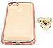 Bastex iPhone 7 Case, Ultra Thin Clear Luxury TPU Rose Gold Bumper Case Cover with Attachable Heart Diamond Ring Holder for Apple iPhone 7