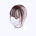 Stamped Glorious Real Human Hair Clip on Bangs Topper 3D Hand Made Air Bangs Crown Wiglet Hairpieces for Women(Auburn)