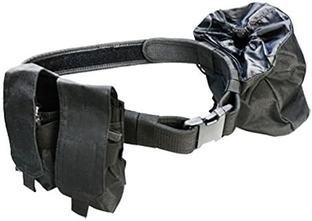 BLACK-Molle Tactical Dragonspine Utility Belt System Dump Pouch Mag Holder Pouches