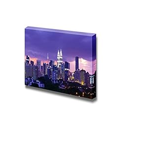 Kuala Lumpur Cityscape Skyline at Night Wall Decor