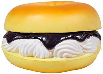 Tokyo Bakery Newest Release Super Soft Large Slow Rising Bagel Bun Collection Squishy Blueberry and Cream Cheese Delicious Sweet Aroma by Tokyo Bakery