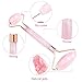 Jade Roller & Gua Sha Scrapper, Abody Facial Massager Roller Set for Skin Rejuvenate, Removing Wrinkles of Face, Eyes, Neck, Body Puffiness, Sliming and Firming, Natural Rose Quartz Roller