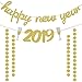 Happy New Year 2020 Banner Gold Glitter | 2020 New Years Eve Party Decorations | New Year Party Supplies | New Year Home Indoor Outdoor Hanging Decor | Extra Gold Glitter Circle Dots Garlands