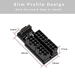 COMeap 12VHPWR 16 Pin 180 Degree Adapter ATX 3.0 16