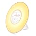 INLIFE Wake Up Light Alarm Clock Sunrise Simulation Dusk Fading Night Light with Nature Sounds, FM Radio, Touch Control and USB Charger