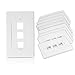 Cable Matters UL Listed 10-Pack 3 Port Keystone Wall Plate (Cat6, Cat5e Ethernet Wall Plate) in White