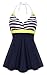 Womens One Piece Swimsuit with Falsies Medium Yellow