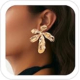 Gold Statement Earrings Big Flower Dangle Earrings for Women Trendy Formal Floral Drop Earrings Jewelry Accessories