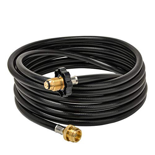 only fire 18Ft Propane Adapter Hose 1lb to 20 lb Converter for Table Top Heaters, Camping Stove