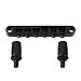 IKN Electric Guitar Tune-O-matic Bridge with Thumb Wheel for LP Style Guitar Bridge Replacement,Black