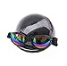 ShopTrend Dog Hat with Goggles, Riding Bike Doggie Cap (Small, Black)