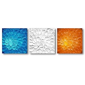 NWT Canvas Wall Art Abstract Beautiful Flowers Features...