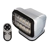 GoLight Radio Ray Permanent Mount Sarchlight with WirelessRemote,White