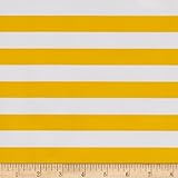 Oilcloth Stripes Yellow Fabric By The Yard