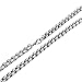 Estendly 2mm-7mm 16-38In Stainless Steel Rolo Chain Necklace Crude Chain Necklace for Men Women Jewelry