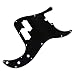IKN 3Ply Black P Bass Pickguard Scratch Plate Pick Guard with Screws for Precision Bass Guitar Modern Style, 13 Holes