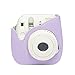 Blummy PU Leather Camera Case Compatible with Fujifilm Instax Mini 11/ Mini 9/ Mini 8 Instant Camera with Adjustable Strap and Pocket (Grape)