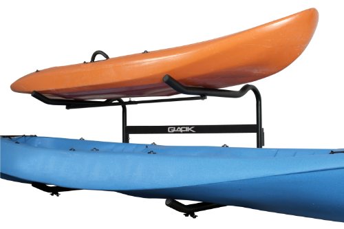 Stoneman Sports G-100 Glacik Freestanding C-Deck Double Kayak and SUP Storage Rack, Single Sided, Black Finish - Thumbnail 2