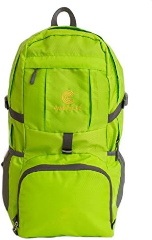Lightweight Foldable Backpack | Great for Hiking, Traveling, and Cycling | Durable Daypack in Lime Green