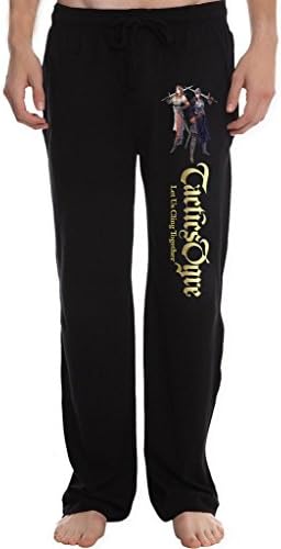 XJX Men's Tactics Ogre Let Us Cling Together Lounge Pajama Pants L Black