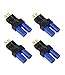 Elitee EC5 Female to T Plug Deans Male Connector EC5 Battery Charger No Wire Adapter for RC Lipo Battery 4 Pcs