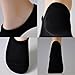 No Show Socks Mens Invisible Non Slip Low Cut Ankle Sock Cotton Pack 7 Pairs for Men (Black, 6-11)