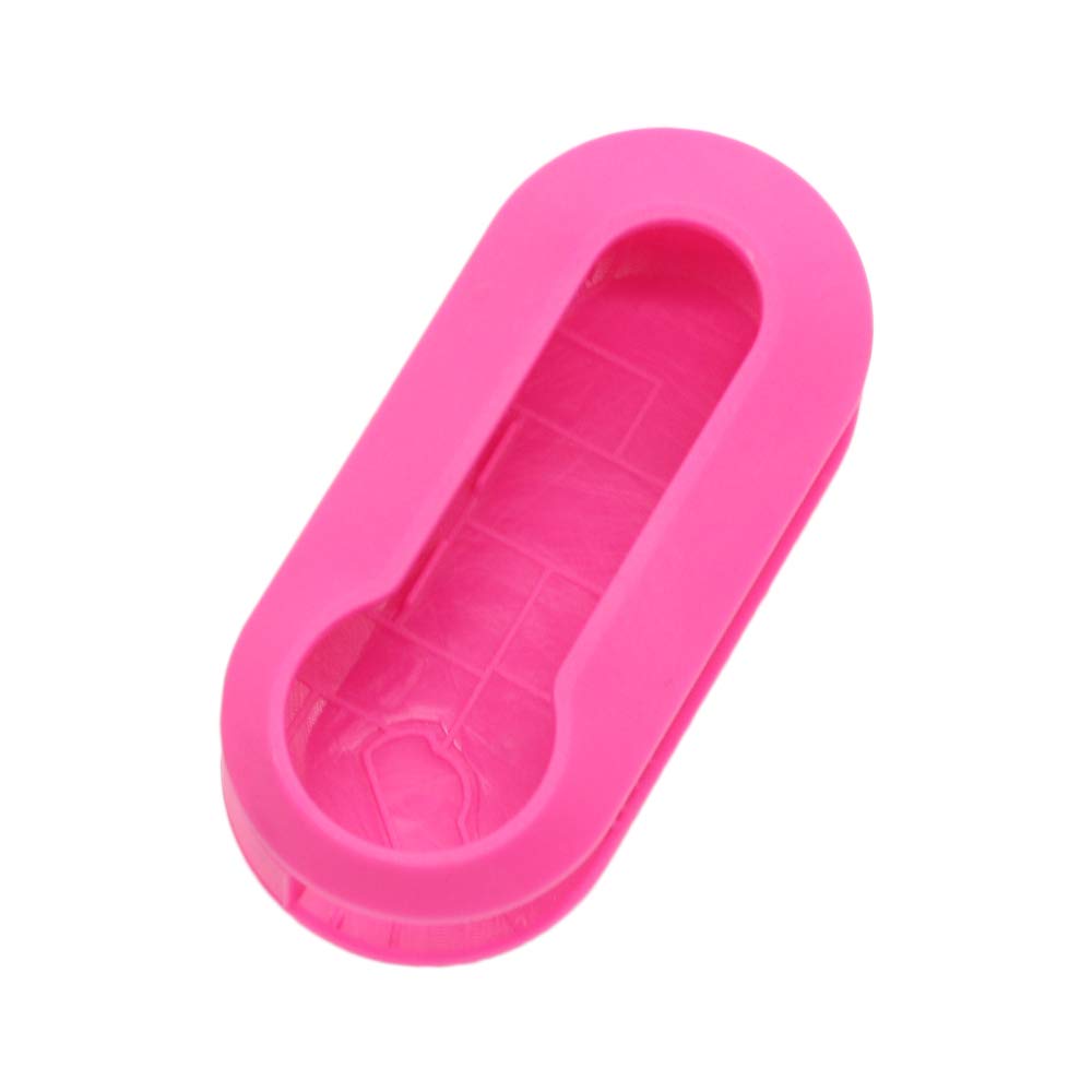 BROVACS Colorful Replacement Combo Shell Cover Compatible with FIAT 500 3 Button Keyless Entry Remote Flip Key Case Fob Pink PG261PKS