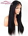 Persephone Light Yaki Straight 360 Lace Frontal Wig Pre Plucked with Baby Hair Virgin 360 Lace Wig Human Hair Brazilian Remy 360 Human Hair Wigs for Black Women 150 Density 14 Inch Natural Color
