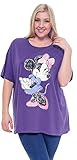 Disney Plus Size T-shirt Minnie Mouse Sketch Print Purple 1X