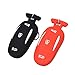 Deal Fontic Set of 2 Rubber Silicone Smart Key Fob Remote Cover Case Holder Protectors for The Tesla Model X P90d (Black&Red)