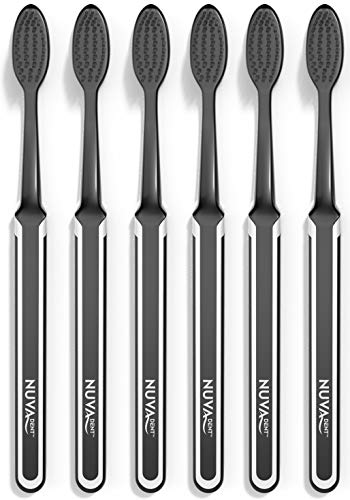 image for Nuva Dent Ultra Soft Charcoal Toothbrush - Gentle, Slim Brush Head, Me
