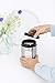 Brabantia 335341 3-Piece Window Canister Set, 1.4-Liter, Matte Steel Fingerprint Proof with Black Lisa