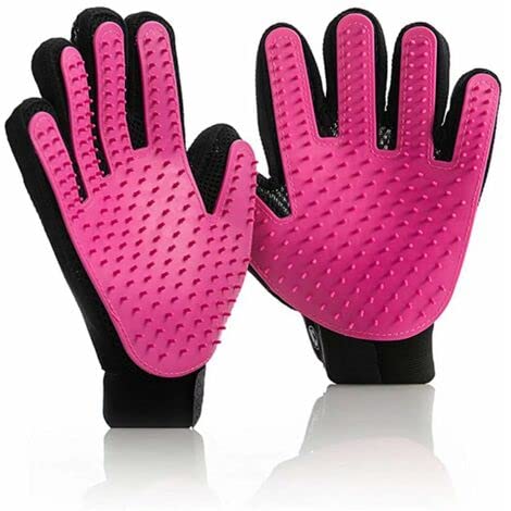 Yeancs Pet Grooming Glove 2 Pack (Pink)