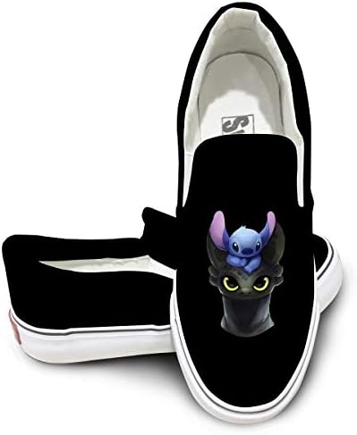 Weiheiwec 9 Stitch On Toothless Unisex Low-Top Casual Canvas Fashion Sneaker