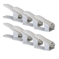 Shoe Stackerz Premium Shoe Slots - Adjustable Shoe Organizer - Shoe Rack Closet Organizer Space Saving Shoe Stacker - Keeps Shoes Tidy and Organized - Set of 8 pcs (White).