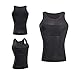 Mens Muscle Compression Tank Top, Black Compression Shirt, Medium