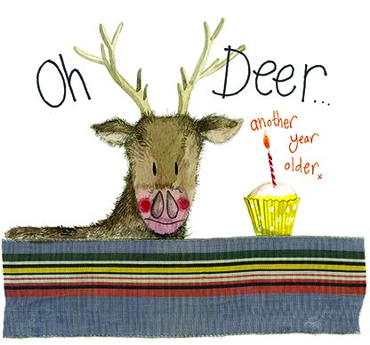Alex Clark Oh Deer Another Year Older Birthday Foil Card