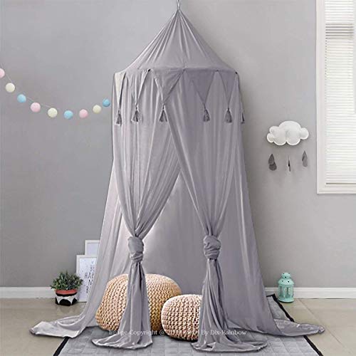 DixRainbow dixrainbow Bed Canopy Lace Net Unique Pendant Play Tent
