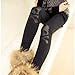 TOOGOO(R) Women Thermal Leggings Long Pants Trousers Warm Skull Punk US M